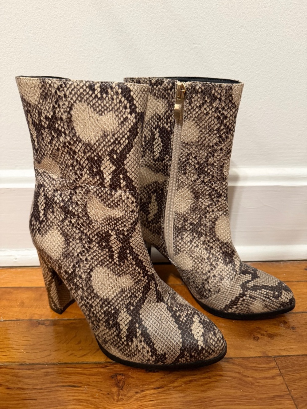 Beast Fashion Snakeskin Bootie